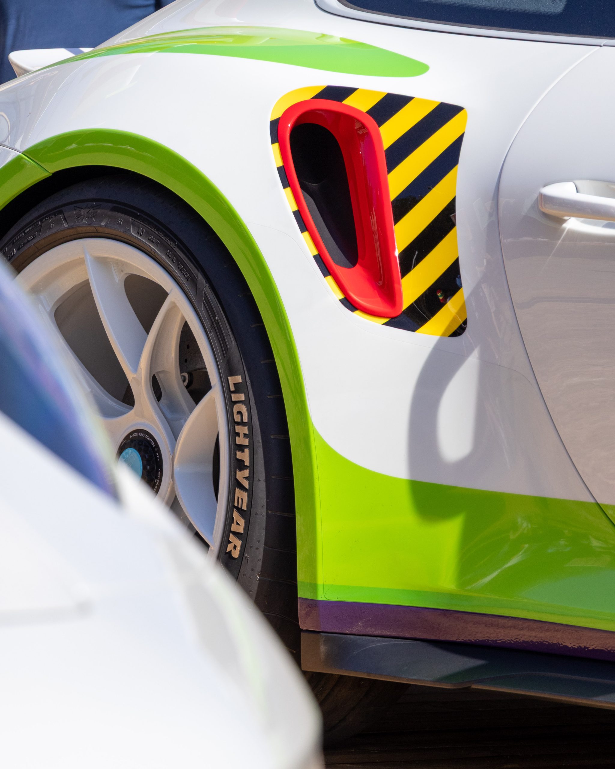 Automotive brand photography of Porsche Buzz Lightyear liveried supercars_IMG_2211